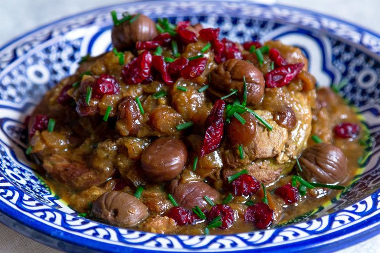 Turkey, Cranberry and Chestnut Tagine recipe