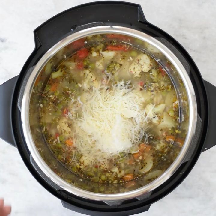 Step 1.1: Stir in the heavy cream or coconut milk and use an immersion blender to blend the soup until smooth and creamy
