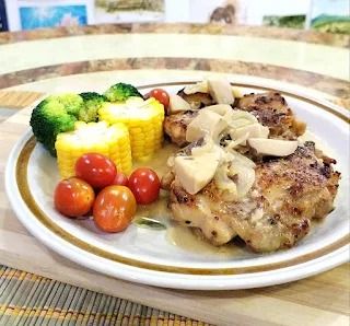 Mushroom Chicken Chop With Coconut Cream recipe