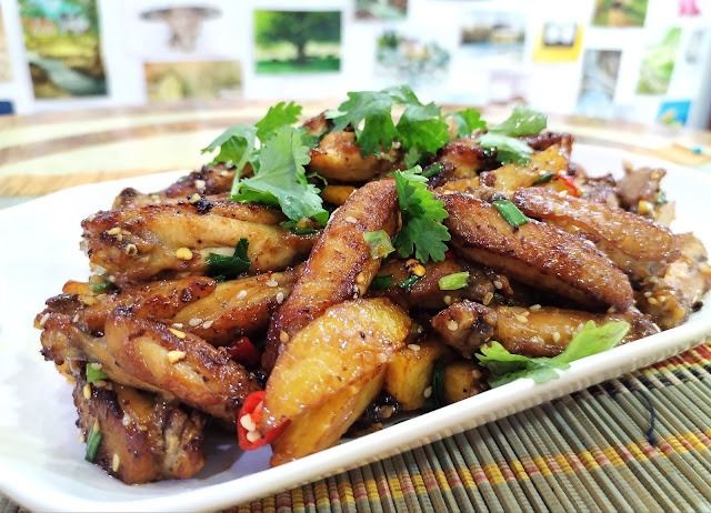 Cumin Chicken Wings and Potatoes Bite  recipe