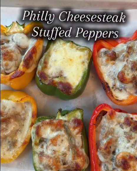 Philly Cheesesteak Stuffed Peppers recipe