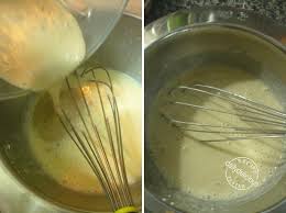 Step 1.1: Combine the milk mixture with the cream mixture, then sieve it