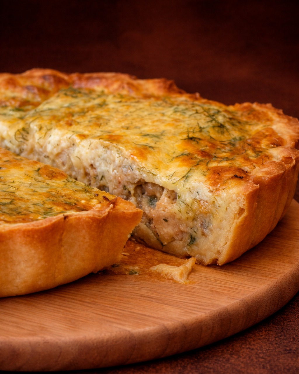 Creamy Chicken and Mushroom Quiche recipe