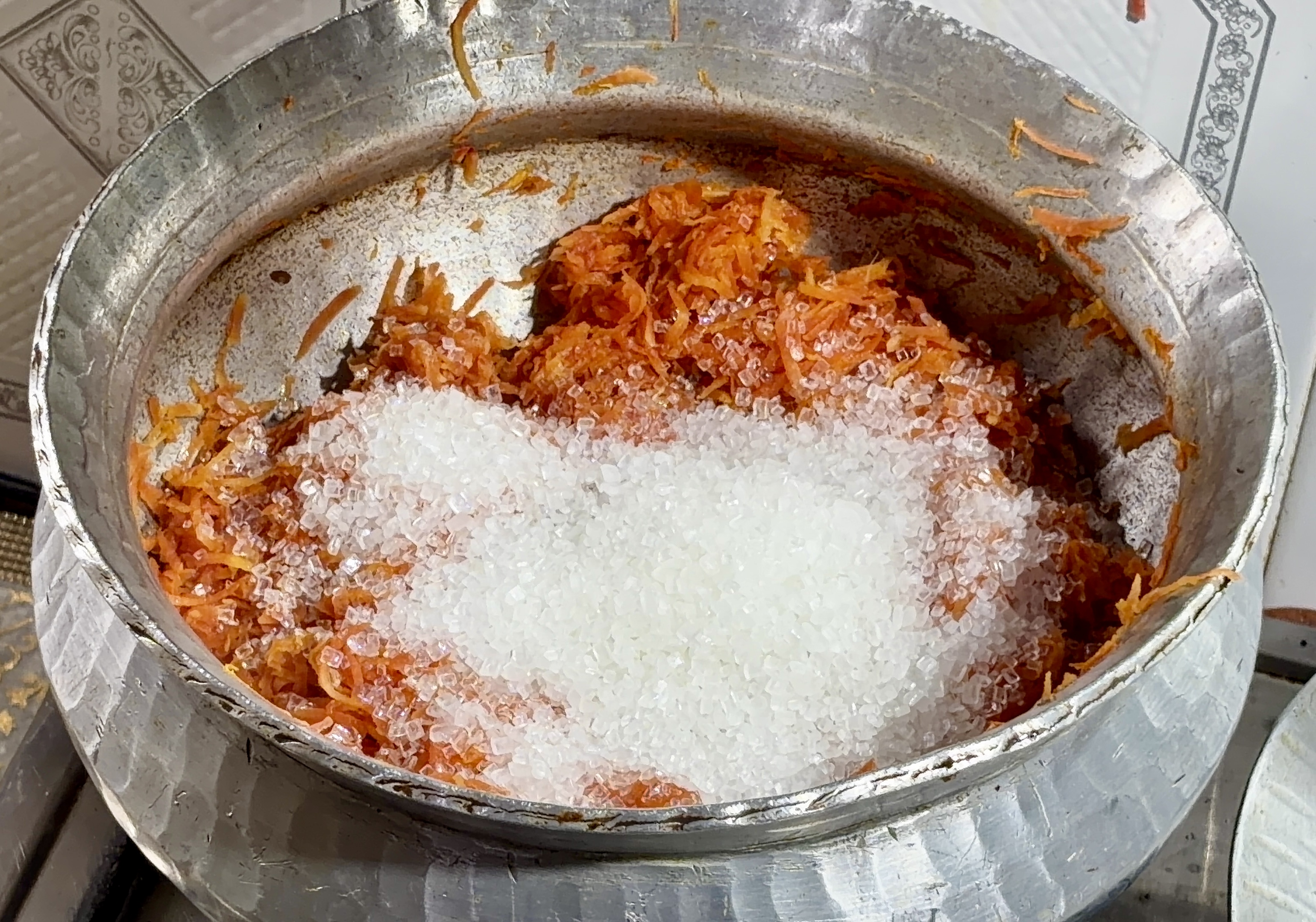Step 1.1: Add the sugar and mix thoroughly