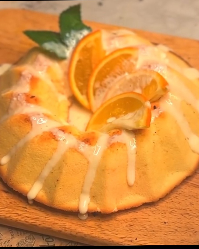 Orange Bundt Cake with Cream Cheese Glaze recipe