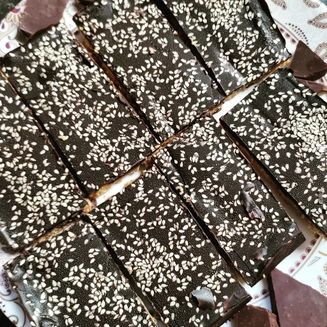 Choc Tahini Oat Bars recipe