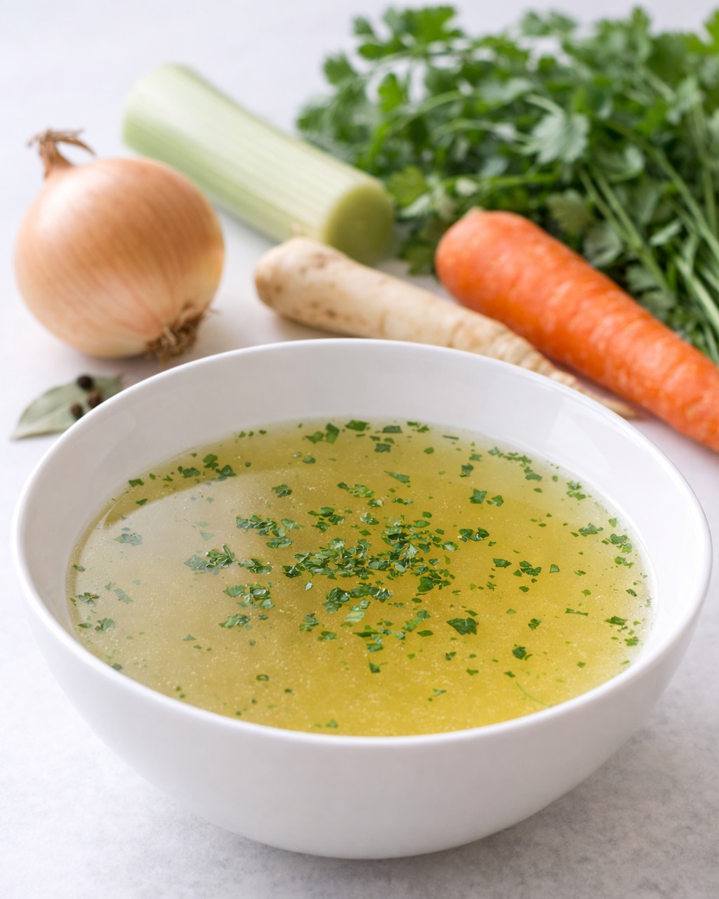 Light Vegetable Broth (Clear & Aromatic) recipe