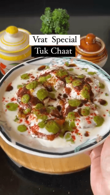 Vrat Wale Tuk Chaat recipe