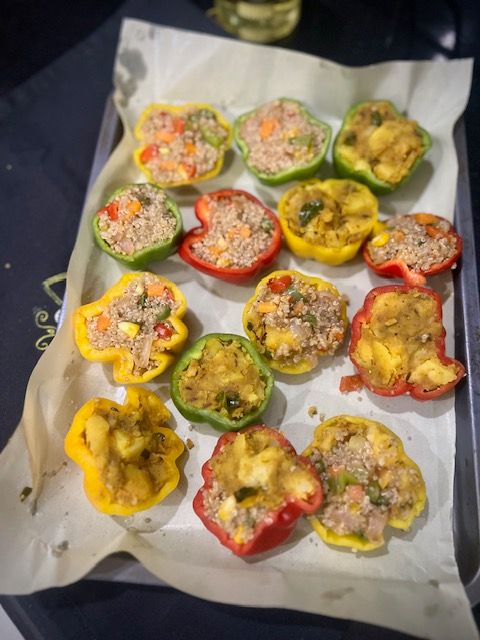 Step 5.1: Bake for 25–30 minutes or until the peppers begin to soften and shrink slightly