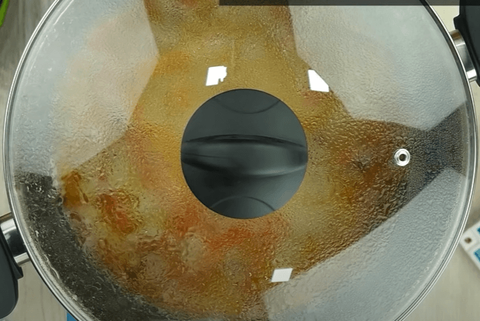 Step 1.1: Add water, mix, and bring to a boil