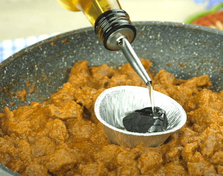 Step 1.1: Give a charcoal smoke for 2-3 minutes, then take out in a bowl