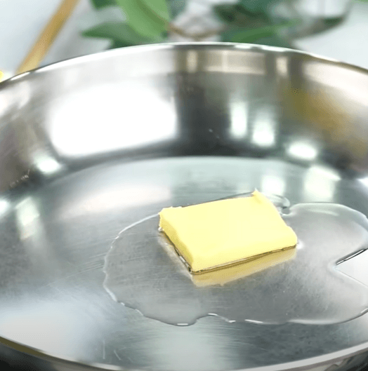 Step 1.1: In a frying pan, add cooking oil and butter, and let it melt