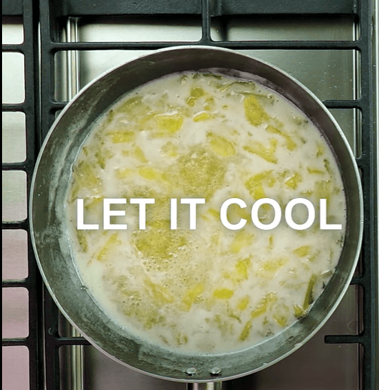 Step 1.1: Let it cool, then blend the mixture well