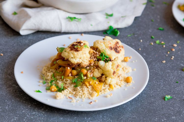 Step 1.1: Serve with couscous or bread, topped with coriander and almonds if desired