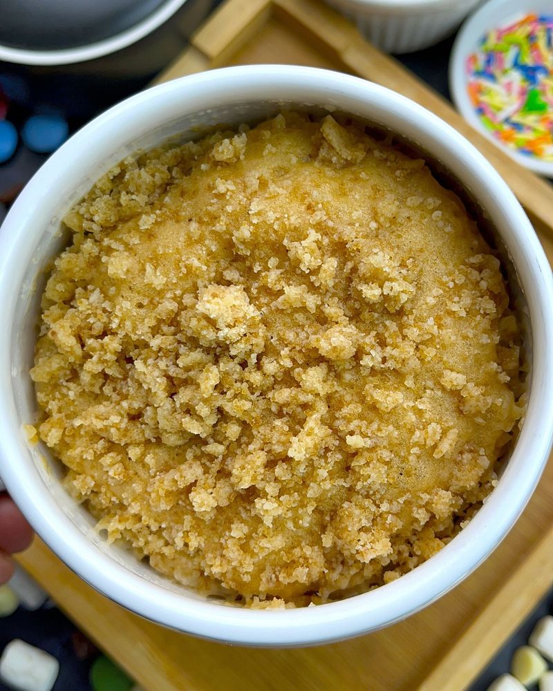 Caramel Latte Crumble Mug Cake | Chefadora