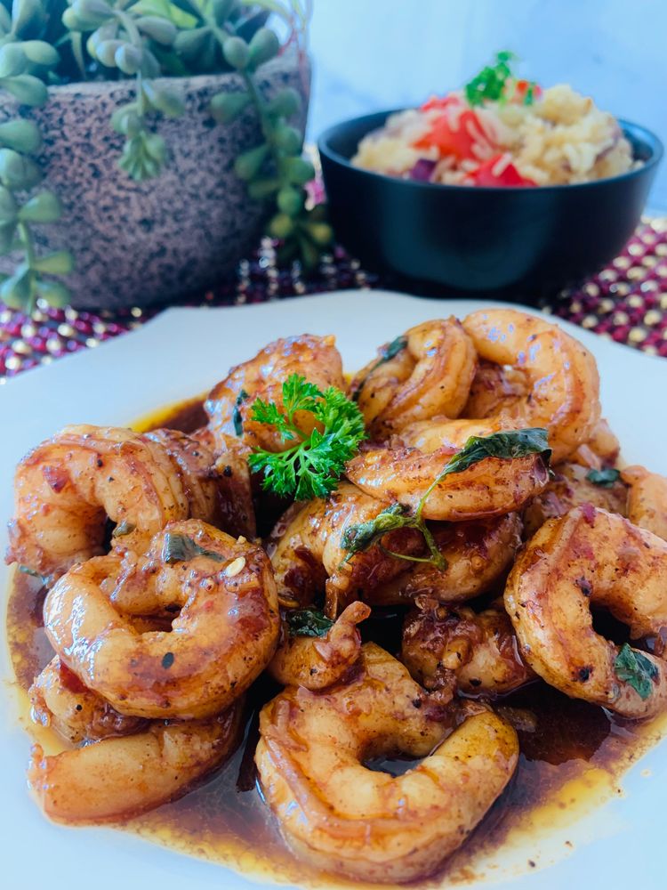 Balsamic Glazed Prawns  | Chefadora