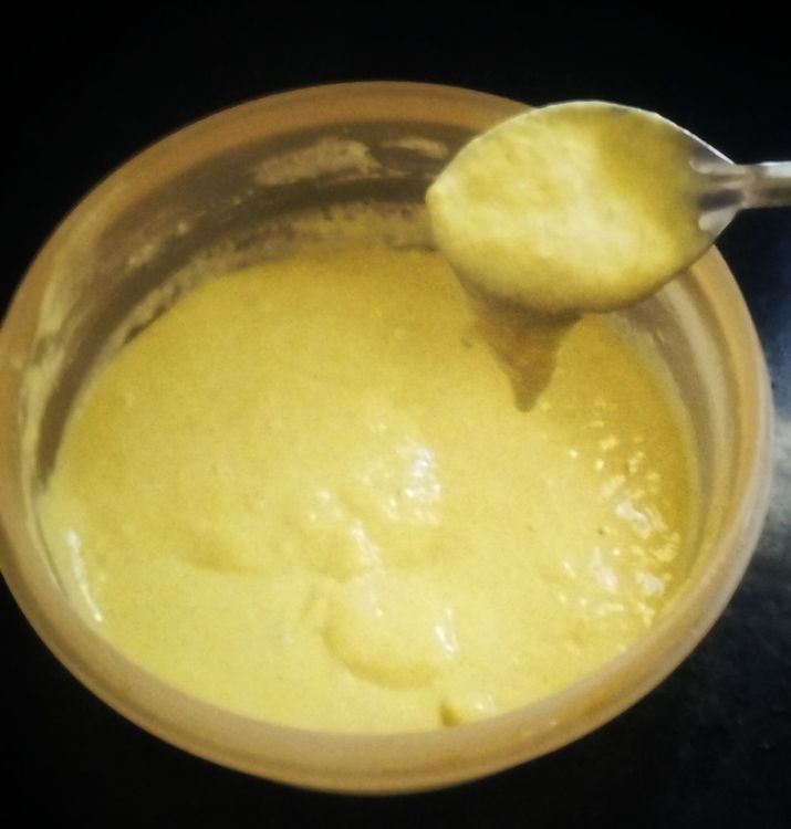 Step 1.1: Add water to make a smooth batter