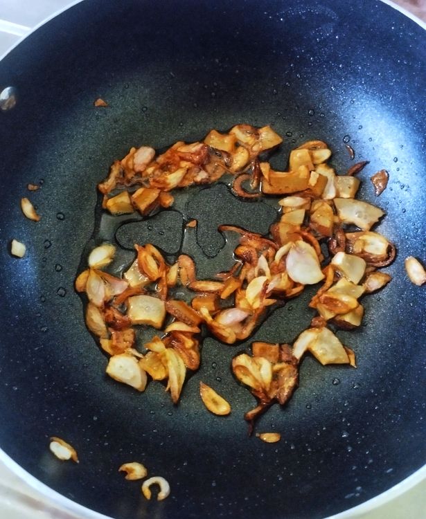 Step 2.1: Heat a pan and add ghee