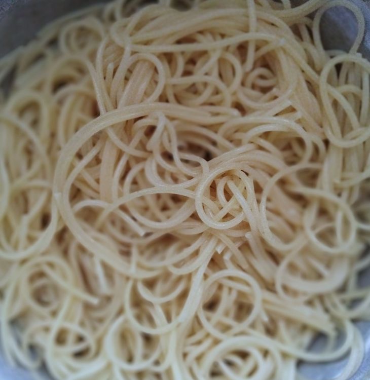 Step 1.1: Strain the spaghetti