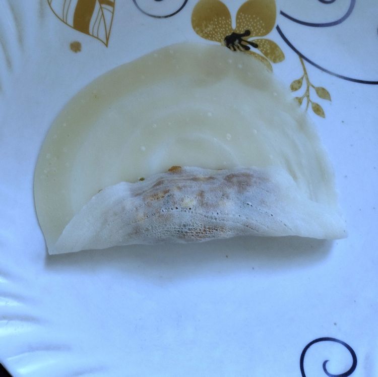 Step 3.2: Place some filling on one side and roll it up