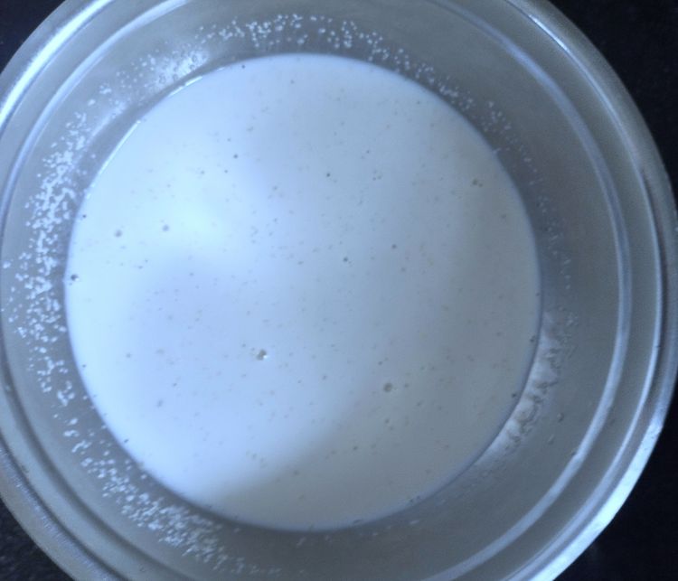 Step 1.1: In a bowl, add semolina and milk