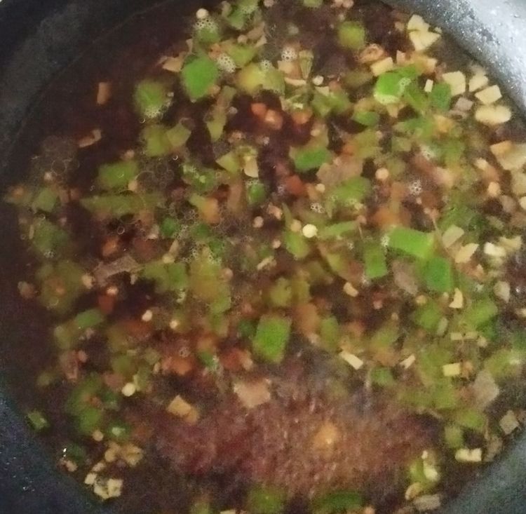 Step 2.1: Add soya sauce, spring onion, vinegar, pepper powder, and salt