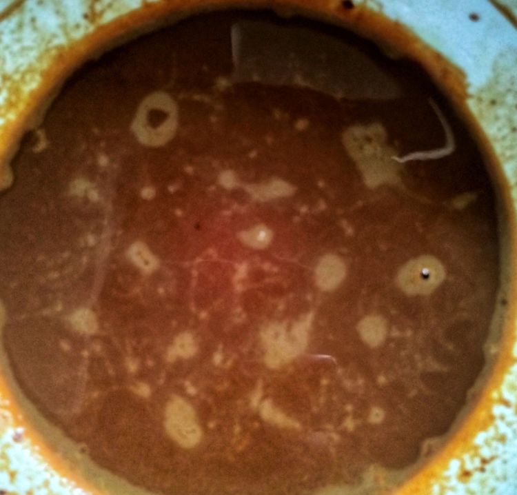 Step 2.1: In a bowl, mix instant coffee powder, hot milk, and a pinch of salt