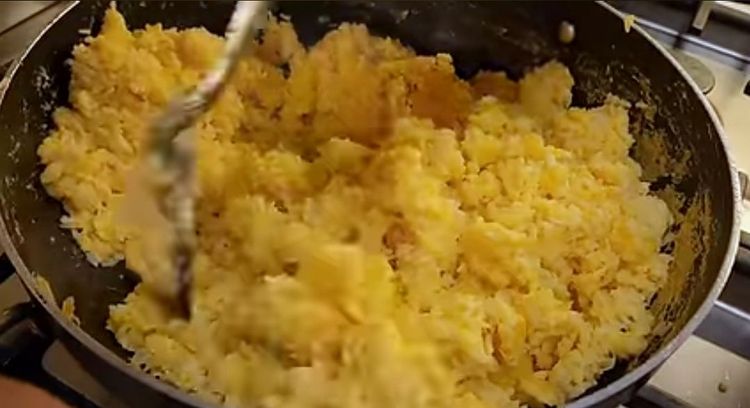 Step 1.1: Stir and cook in medium to low flame until the moisture is completely removed