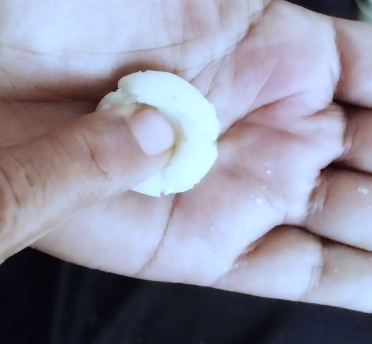 Step 2.2: Make small dumplings out of the dough and gently press them in the center with your index finger