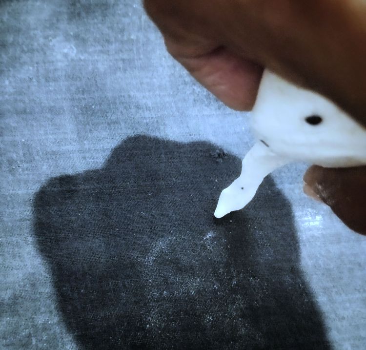 Step 1.1: Grease your hands with a little oil