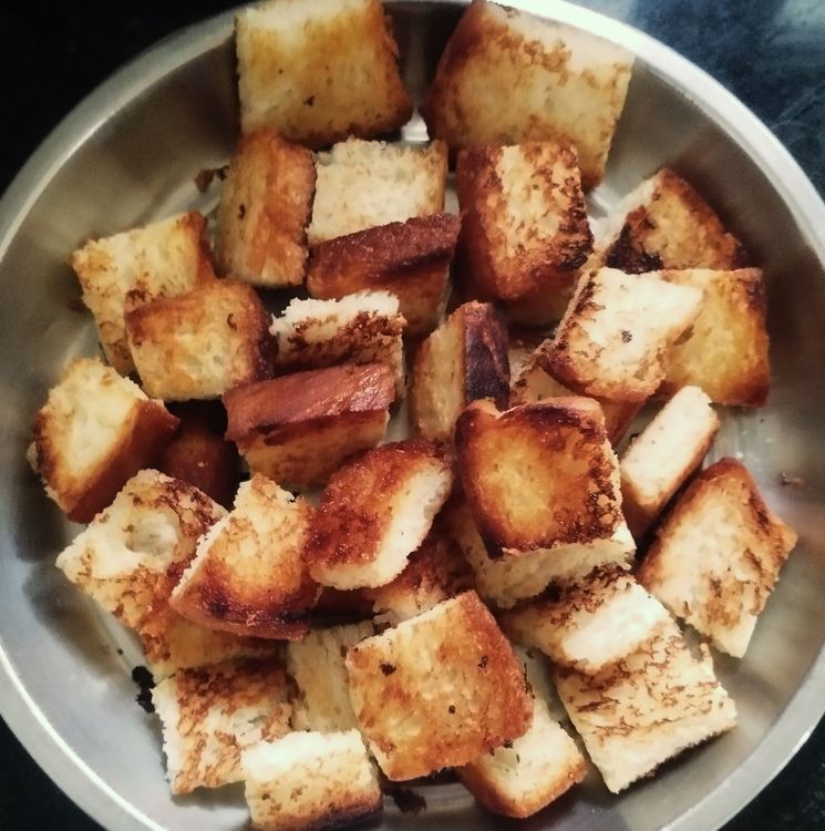 Step 1.1: Toast them until they turn light brown in color
