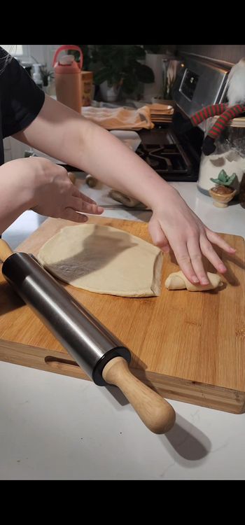 Step 8.2: Punch down the dough gently