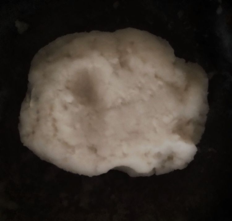 Step 1.1: Once warm, knead it into a smooth dough