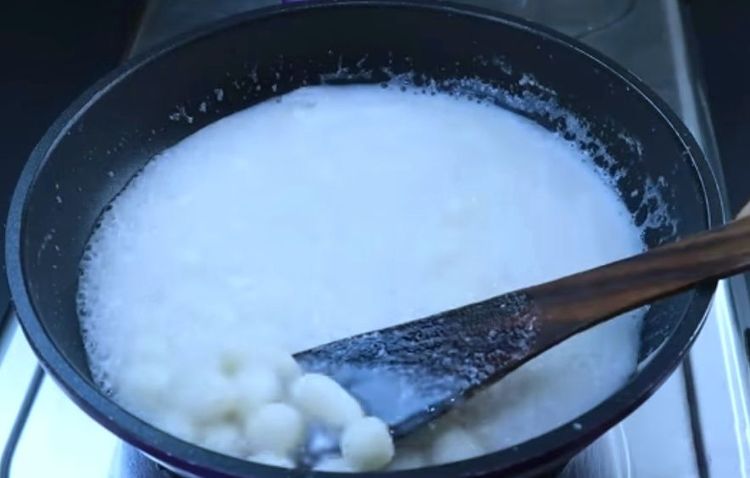 Step 3.1: Let them boil, stirring occasionally and gently to prevent sticking or breaking