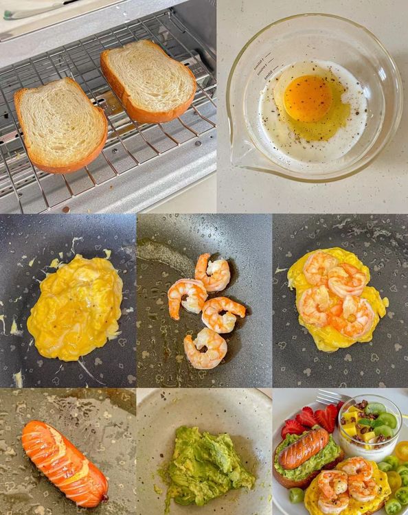 Step 1.7: Toast the mini toast pieces until golden brown