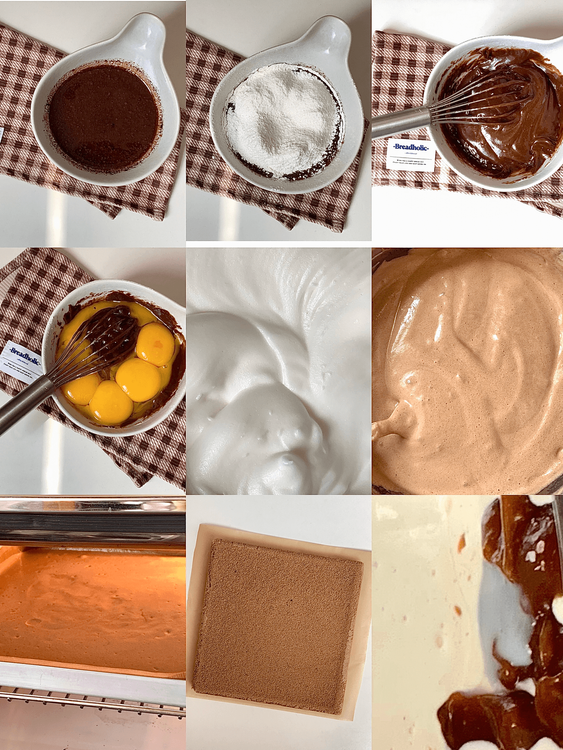 Step 1.2: Fully emulsify the coffee liquid, cocoa powder, and corn oil