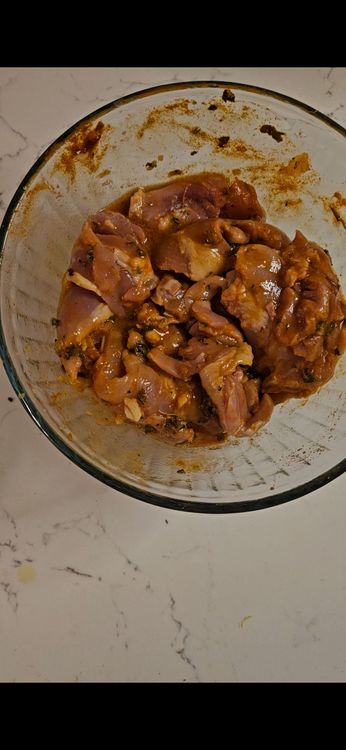 Step 2.1: Divide the marinade in half
