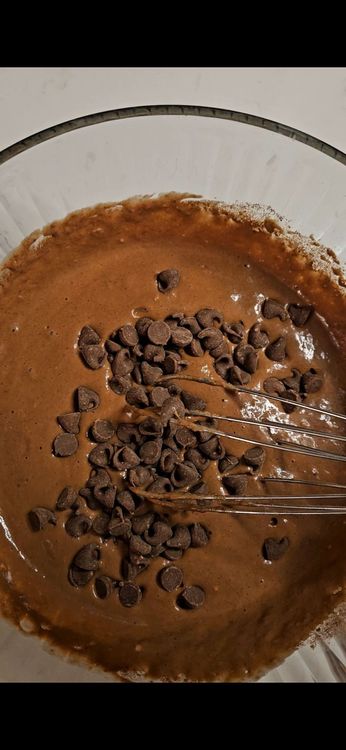 Step 1.1: Combine the wet and dry ingredients, stirring until just mixed