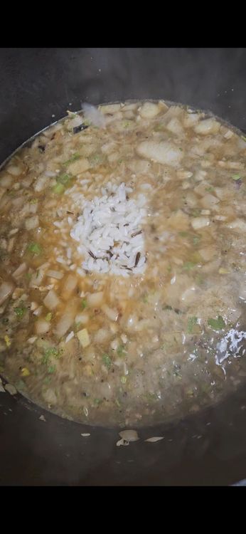 Step 3.1: Stir in the cooked wild rice