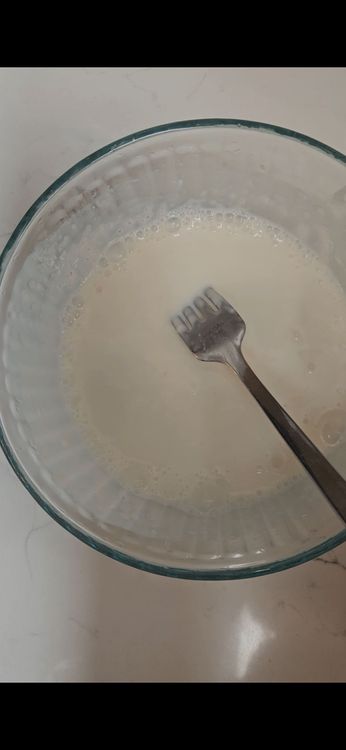 Step 5.1: In a small bowl, mix the Greek yogurt, almond milk, and cornstarch until smooth