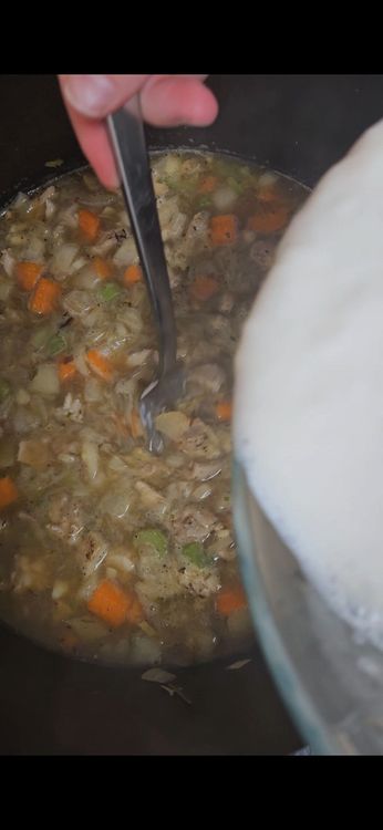 Step 5.2: In a small bowl, mix the Greek yogurt, almond milk, and cornstarch until smooth