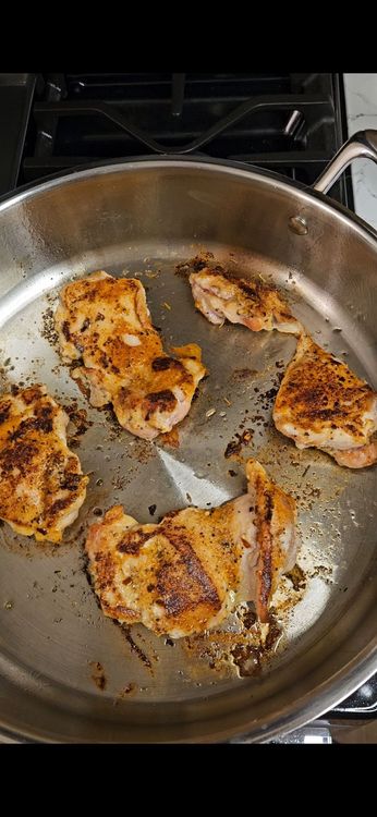Step 1.1: Sear the chicken for 3-4 minutes per side until golden brown