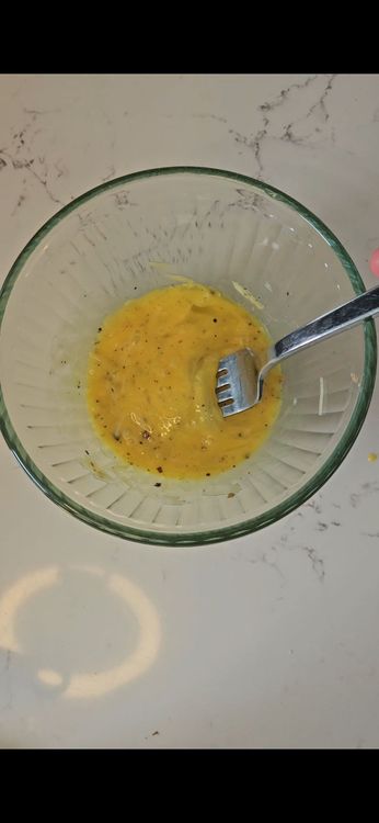 Step 3.1: In a bowl, whisk together egg yolks, whole egg, Parmesan, and black pepper