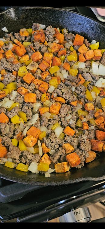 Step 2.1: Add cooked sweet potatoes