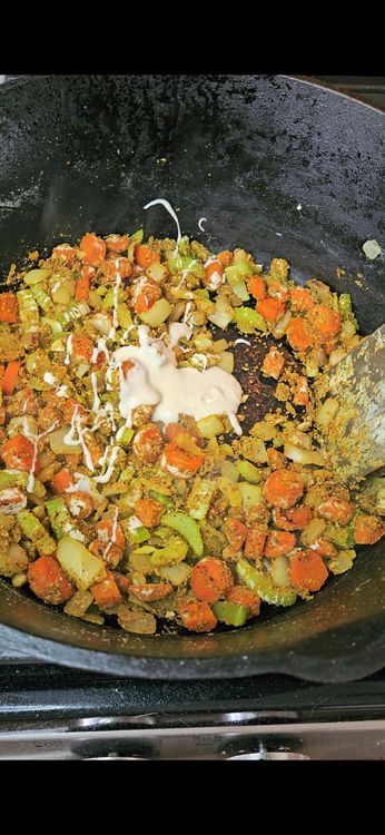 Step 1.2: Stir in the flour and cook for 2-3 minutes to reduce raw flour taste