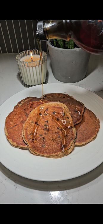 Sourdough Discard Peanut Butter Protein Pancakes recipe