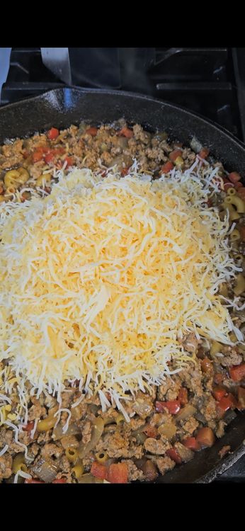 Step 1.1: Add low-fat cheese and mix well