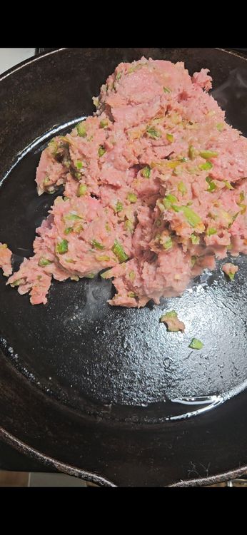 Step 1.1: Mix all components of the meat mixture together and cook the ground turkey in a large pan over medium heat until browned