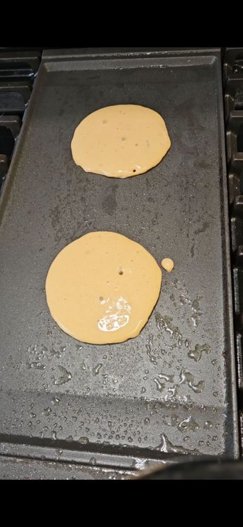 Step 2.1: Cook on a nonstick skillet or griddle over medium heat until bubbles form on the surface, then flip and cook until fully done