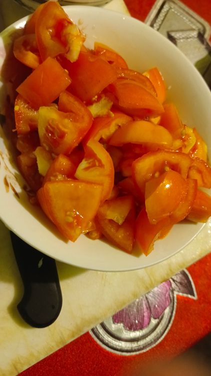 Step 1.1: Add the tomatoes and sauté until the tomatoes are cooked